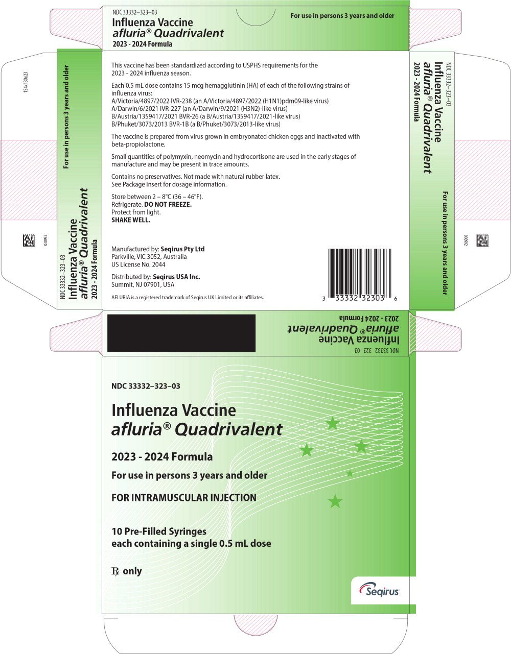Afluria Quadrivalent Package Insert