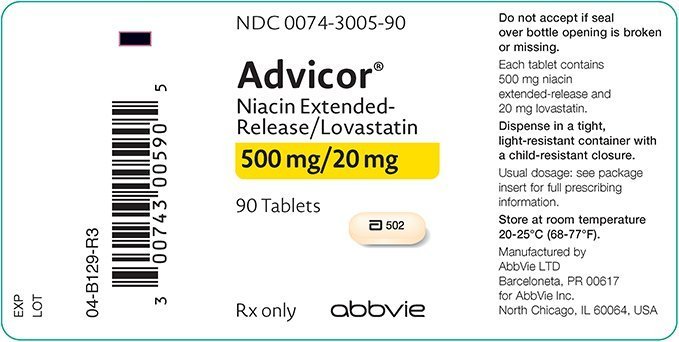 advicor 500mg-20mg-90ct