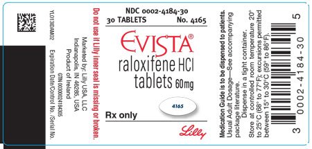 PACKAGE LABEL – Evista 60mg 30ct Bottle (0002-4184)
