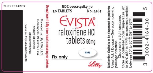 PACKAGE LABEL – Evista 60mg 30ct Bottle (0002-4184)
