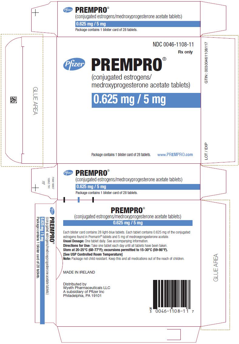 PRINCIPAL DISPLAY PANEL - 0.625 mg / 5 mg Tablet Blister Card Carton