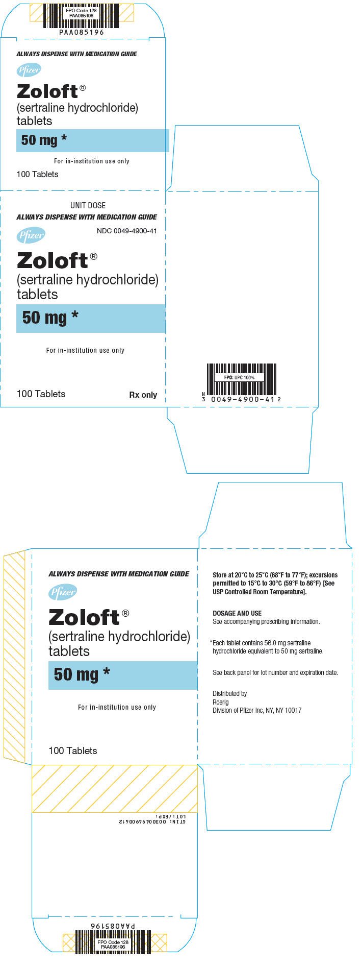 zoloft tablet mg label bottle fda