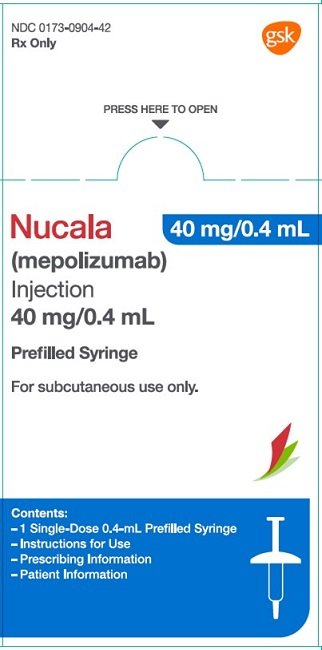 Nucala 40 mg syringe carton