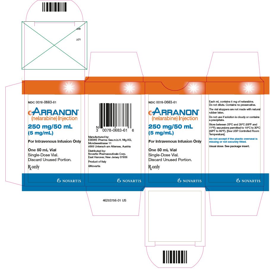 PRINCIPAL DISPLAY PANEL
								NDC 0078-0683-61
								ARRANON®
								(nelarabine) Injection
								250 mg/50 mL
								(5 mg/mL)
								For Intravenous Infusion Only
								One 50 mL Vial
								Single-Dose Vial.
								Discard Unused Portion.
								Rx only
								NOVARTIS
							